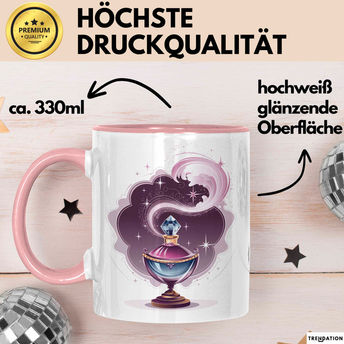 Parfüm Liebhaber Tasse Geschenkidee für Duft Fan Rosa Trendation