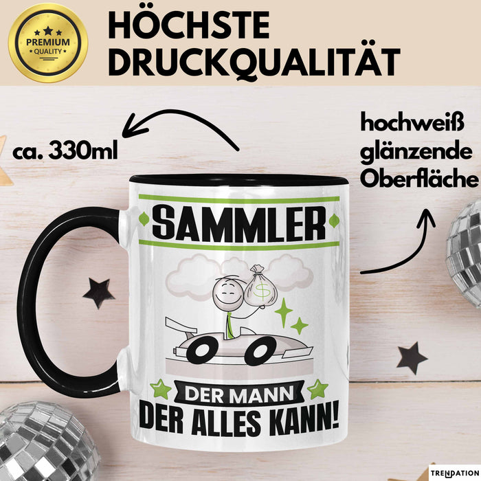 Sammler Tasse Geschenk für Sammler Der Mann Der Alles Kann Geschenkidee zum Geburtstag Schwarz Trendation