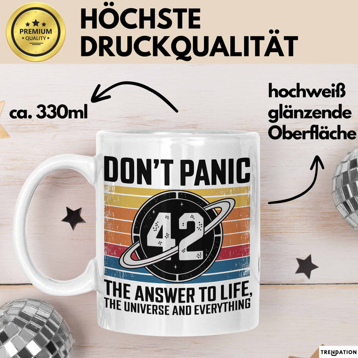 Mathematiker Tasse Geschenkidee 42 Die Antwort auf das Leben Weiß Trendation