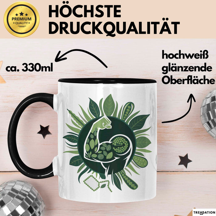 Veganer Bodybuilder Tasse Geschenkidee für Lifter Trendation
