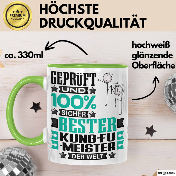Kung-Fu-Meister Geschenk Lustiger Spruch für Kung-Fu-Meister Geschenkidee Bester Kung-Fu-Meister Der Welt Grün Trendation