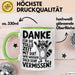 Büro Arbeit Kollege Tasse Becher Geschenk Lustige Geschenkidee Spruch Danke Für Die Tolle Zeit Mit Dir Wir Werden Dich Sehr Vermissen Grün Trendation