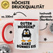 Sarkastischer Pinguin Tasse Geschenk Lustige Geschenkidee Spruch Guten Morgen? Ganz Dünnes Eis Rot Trendation