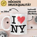New York City USA Tasse Geschenk Lustige Geschenkidee Spruch Ich Liebe New York Weiß Trendation