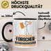 Forscher Geschenk Tasse Ich Bin Forscher Aber Sag Doch Einfach Superheld Lustige Geschenkdiee für Forscher Kaffee-Becher Schwarz Trendation