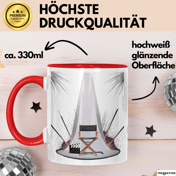 Film Regisseur Tasse Geschenk Lustige Geschenkidee Spruch Für Film Macher Rot Trendation