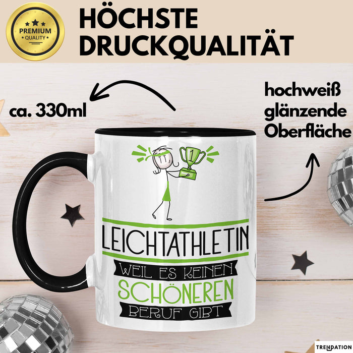 Leichtathletin Weil Es Keinen Schöneren Beruf Gibt Tasse Geschenk für Eine Leichtathletin Lustig Trendation