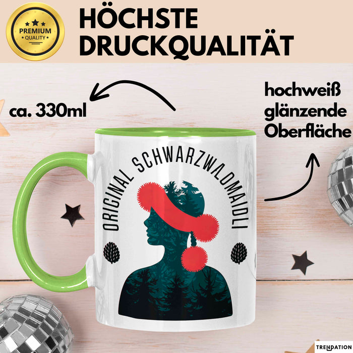 Sarkastisch Sarkasmus Tasse Geschenk Lustige Geschenkidee Spruch Original Schwarzwaldmaidli Grün Trendation