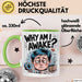 Schlafloser Elternteil Tasse Geschenk Warum bin ich wach Grün Trendation