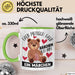 Kuschelbär Geschenk Tasse Teddy Halb Mensch Halb Bärchen Ich Bin Ein Märchen Kaffee-Becher Geschenkidee Grün Trendation