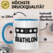 Biathlon Tasse Geschenk Wintersport Geschenke Biathlon Langläufer Blau Trendation