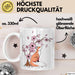 Fuchs Tasse Geschenk Fox Japanese Kirschblüte Blume Vintage Fuchs Kaffee-Becher Weiß Trendation