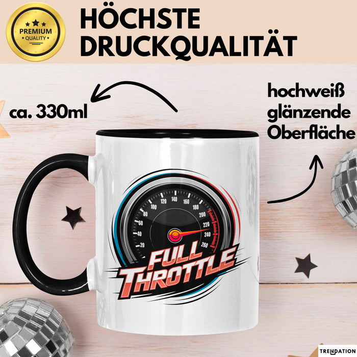 Auto Fan Tasse Geschenkidee Vollgas Schrauber Spruch Geschenkidee Lustig Trendation