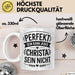 Christa Tasse Geschenk Perfekt Sein Kann Jeder Geschenkidee Geburtstag Weiß Trendation