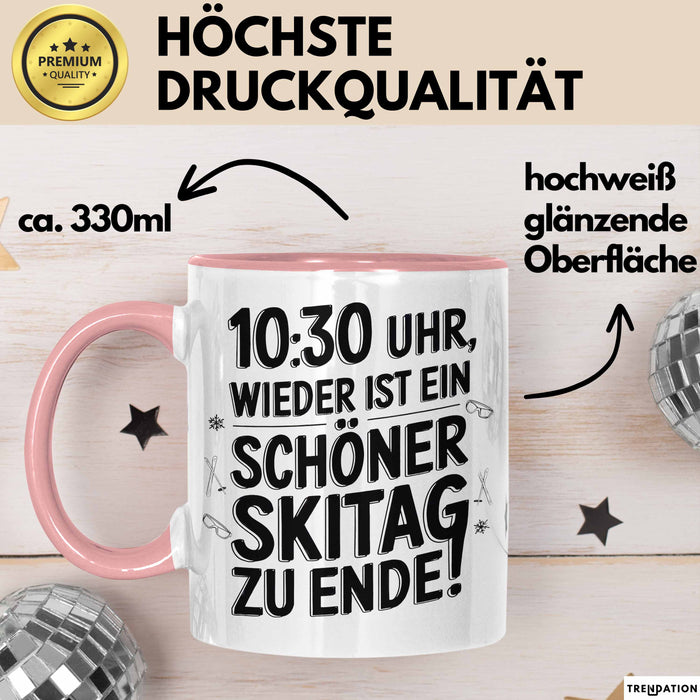 Skifahren Tasse Geschenk Wieder ein schöner Skitag Skifahrer Rosa Trendation