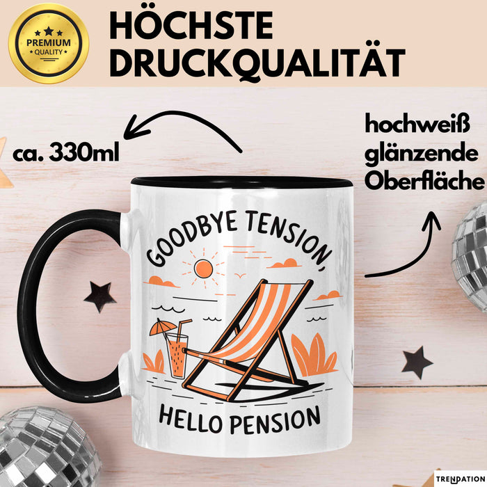 Ruhestand Tasse Geschenk Lustige Geschenkidee Spruch Für Entspanntes Leben Liebhaber Trendation
