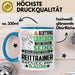 Reittrainer Geschenk Tasse Lustiger Spruch Erheben Sie Sich Der Reittrainer Betritt den Raum Blau Trendation