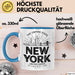 New York City USA Tasse Geschenk Lustige Geschenkidee Spruch Blau Trendation