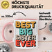 Big Sister Ältere Geschwister Schwestern Tasse Becher Geschenk Lustige Geschenkidee Spruch Die Beste Big Sister Aller Zeiten Rosa Trendation