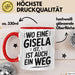 Gisela Tasse Geschenk Wo Eine Gisela Ist Ist Auch Ein Weg Geschenkidee Becher mit Name Rot Trendation