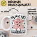 Schweine-Liebhaber Tasse Geschenk Ich Mag Halt Einfach Schweinchen Ok Weiß Trendation