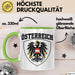 Österreich Tasse Geschenk Flagge Austria Grün Trendation