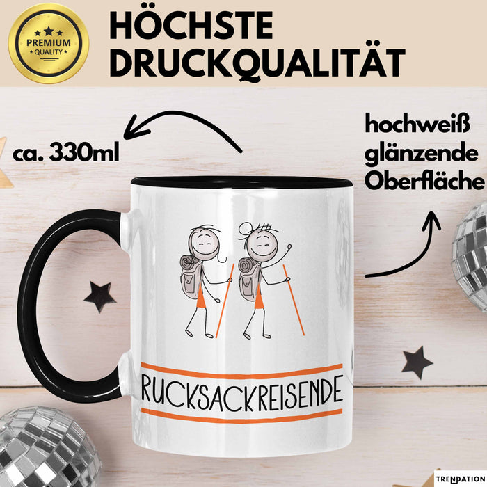 Geschenk für Rucksackreisende Tasse Lustige Geschenkidee Geburtstag Ich Bin Rucksackreisende Ich Darf Das Trendation