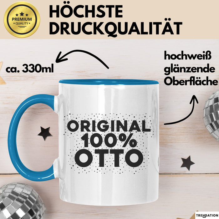 Otto Tasse Original 100% Otto Geschenk Blau Trendation
