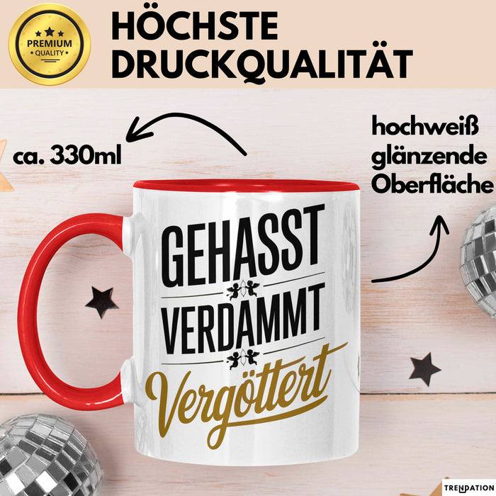 Onkel Sarkastisch Sarkasmus Tasse Geschenk Lustige Geschenkidee Spruch Gehasst Verdammt Vergöttert Rot Trendation