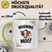 Kuh Tasse Geschenk Morning Moo Geschenkidee Lustig Guten Morgen Grün Trendation