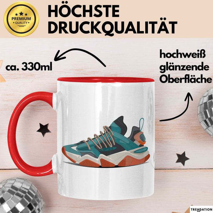 Sneakerhead Tasse Geschenkidee für Schuhsammler Rot Trendation