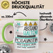 Posaunistin Tasse Geschenk Lustig Abstand Halten Hochleistungs-Posaunistin Mit Drang Zur Perfektion Bei Der Arbeit Grün Trendation