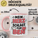 Romantische Liebe Tasse Geschenk Lustige Geschenkidee Spruch Mein Herz Schlägt Für Ben Rosa Trendation