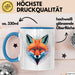 Fuchs Tierliebhaber Tasse Geschenk Lustige Geschenkidee Spruch Blau Trendation