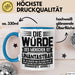 Jura Tasse Geschenk Die Würde Des Menschen Ist Unantastbar Geschenkidee Jurist Juristin Anwalt Becher Blau Trendation