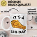 Its A Leg Day Gym Tasse Geschenk Chicken Wing Beine Trainieren Gym Becher Weiß Trendation