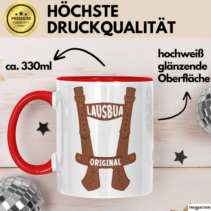 Lausbua Tasse Geschenk Oktober München Geschenkidee Original Becher Rot Trendation