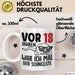 18. Geburtstag Tasse Geschenk Jungs Vor 8 Jahren War Ich Mal Der Schnellste Weiß Trendation