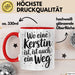 Kerstin Tasse Geschenk Wo Eine Kerstin Ist Ist Auch Ein Weg Geschenkidee Becher mit Name Rot Trendation