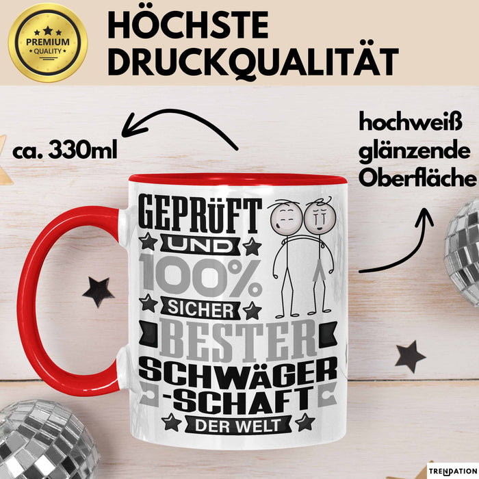 Schwägerschaft Geschenk Lustiger Spruch für Schwägerschaft Geschenkidee Bester Schwägerschaft Der Welt Rot Trendation