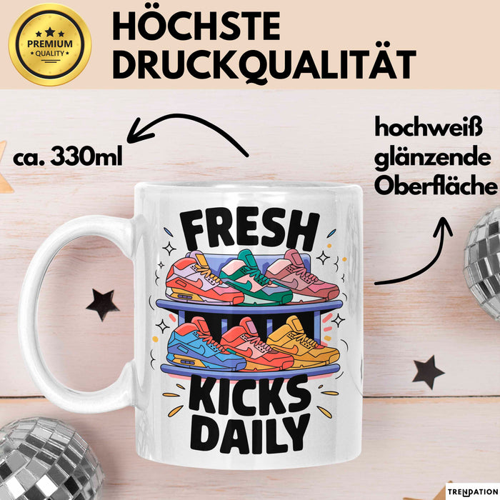 Sneakerhead Tasse Geschenk Lustige Geschenkidee Spruch Für Schuh Sammler Weiß Trendation
