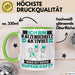 Katzenschutzaktivist Tasse Geschenk für Katzenschutzaktivist Geburtstag Lustiger Spruch Kaffee-Becher Was Ist Deine Superkraft Grün Trendation