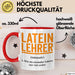 Lateinlehrer Unterricht Tasse Geschenk Lustige Geschenkidee Spruch Latein Lehrer Rot Trendation