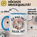 Eulen Liebhaber Tasse Geschenk Ich Mag Halt Eulen Ok Kaffee-Becher Eulenfans Geschenkidee Blau Trendation