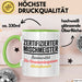 Alkoholliebhaber Tasse Geschenk Lustige Geschenkidee Spruch Zertifizierter Mischenmeister Grün Trendation