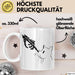 Katzen-Besitzerin Geschenk Tasse Kaffee-Becher Katzen Skelett Tattoo Frauen Kaffee-Becher Weiß Trendation