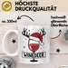 Rotwein-Trinker Tasse Geschenk Weindeer Weihnachten Geschenkidee Für Rot-Weintrinker Kaffee-Becher Weiß Trendation