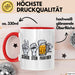 Bier Trinker Trinken Tasse Becher Geschenk Lustige Geschenkidee Spruch Schere Stein Paar Bier Rot Trendation