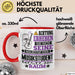 Musikstudent Geschenk Tasse Lustiger Spruch Erheben Sie Sich Der Musikstudent Betritt den Raum Rot Trendation