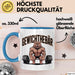 Gewichthebender Bär Tasse Geschenk Lustige Geschenkidee Spruch Gewichthebär Blau Trendation
